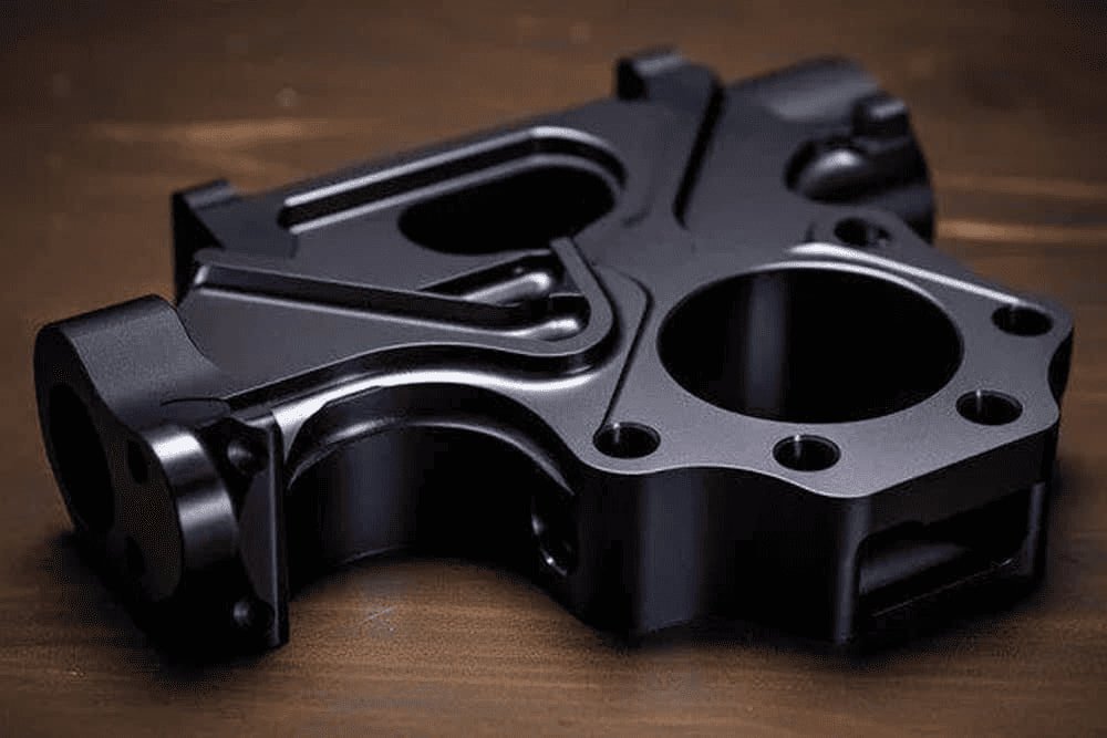 Black anodized aluminum CNC parts