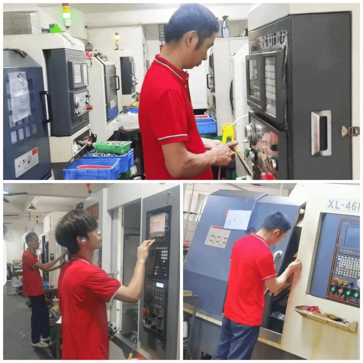 Collage de componentes torneados CNC de precisión personalizados