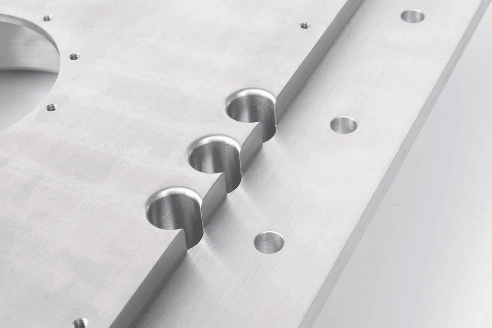 Clear anodized aluminum parts