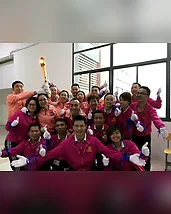LuckyHxs team participating in a company activity