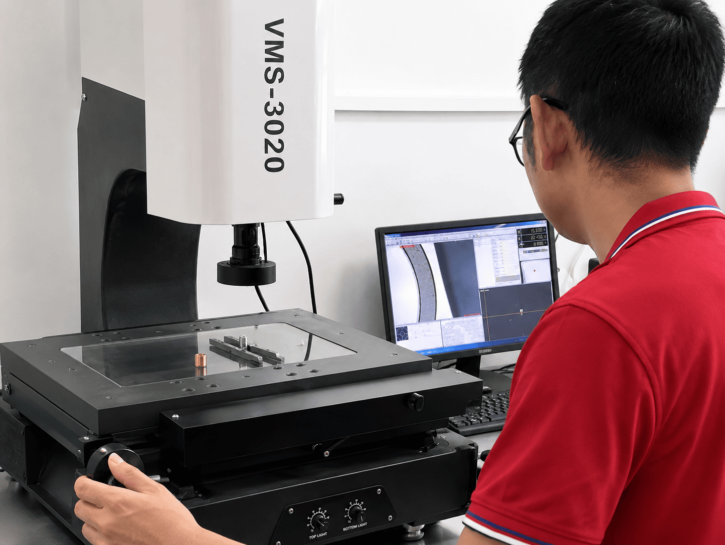 Precision shaft runout and tolerance inspection