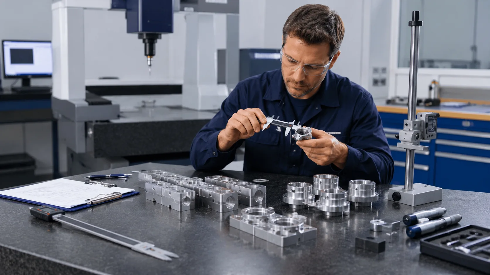 Final dimensional inspection with CMM