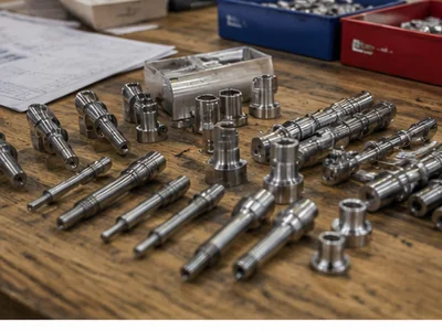 Swiss machining cutting zone close-up