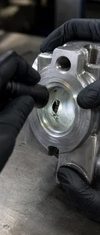 Inspection of burrs and internal contamination in a CNC machined part