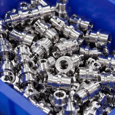Complex turn-mill part with flat