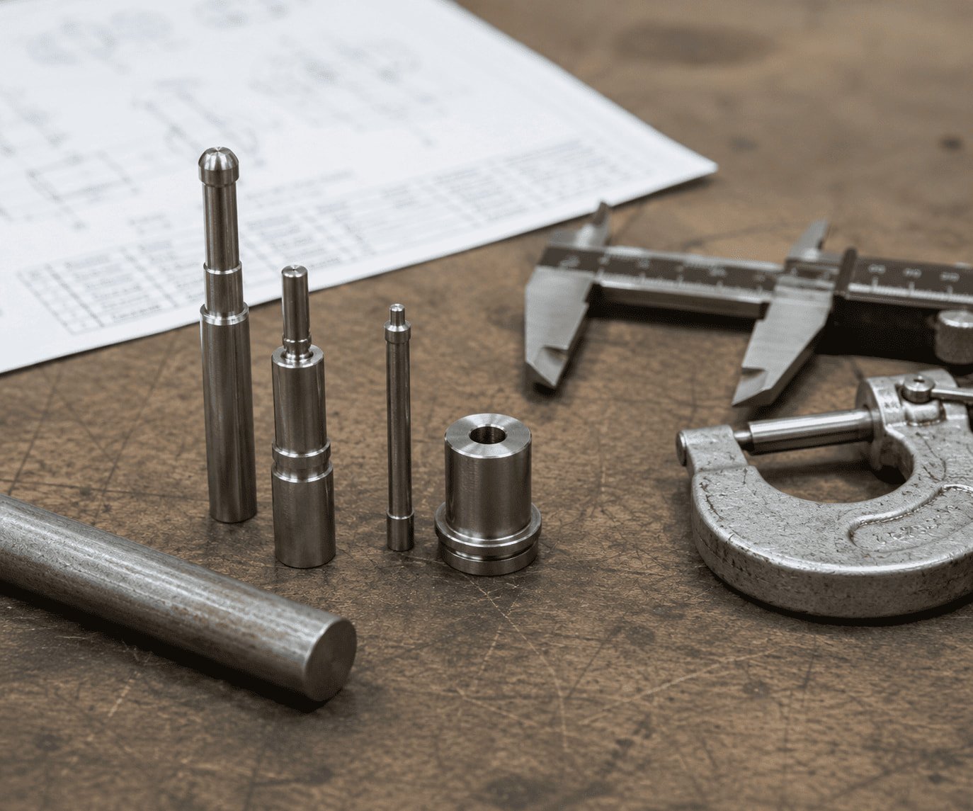 Layered cost breakdown for custom CNC machined pins