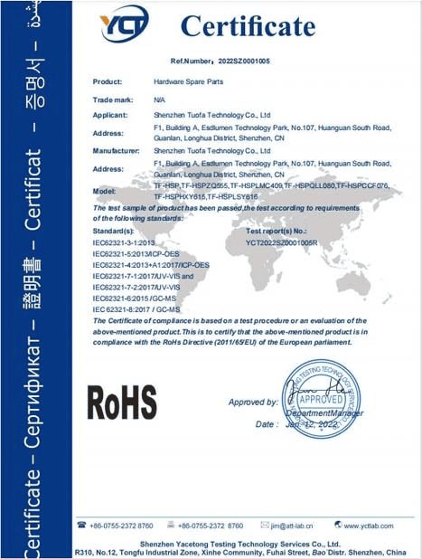 ROHS Certificate