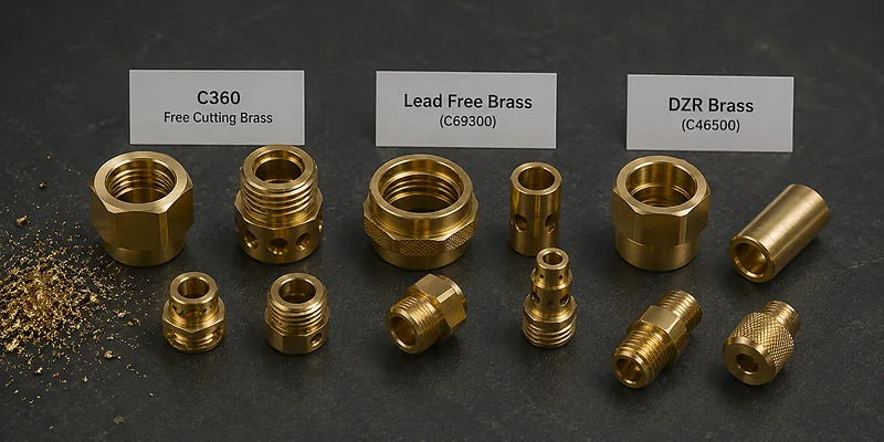 Brass bar samples and connectors