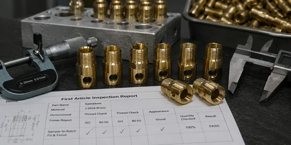 Consistent brass turned components batch