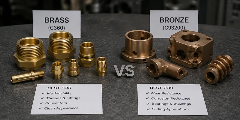 Brass connector vs Bronze bushing