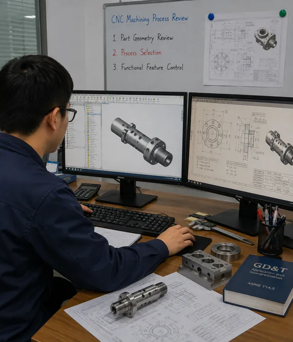 Engineering review of CNC machining process