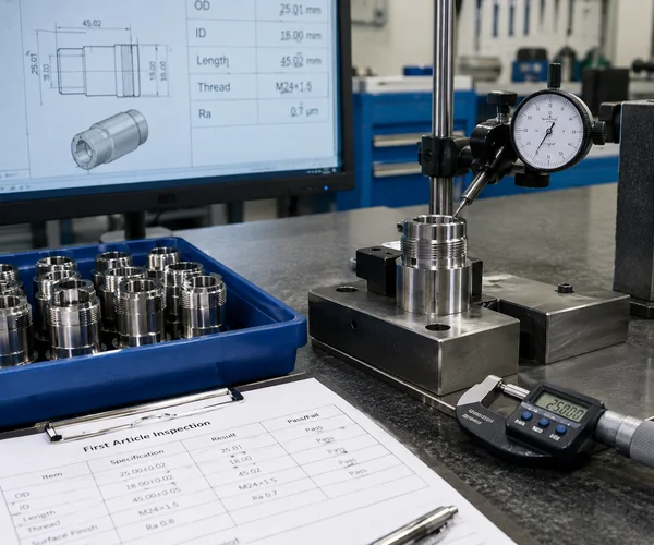 Quality control and inspection for CNC turned parts