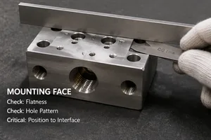 Macro view of mounting face