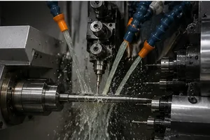 Swiss machined slender part