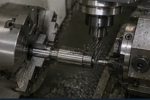 Turn-mill part with cross holes