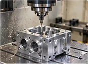 CNC milled prototype housing and bracket components