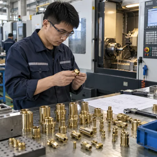 Complex brass CNC machined part