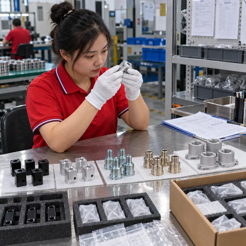 Anodized plated black oxide sandblasted and polished CNC parts with protective packaging