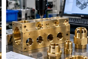Custom brass fittings adapters and couplings