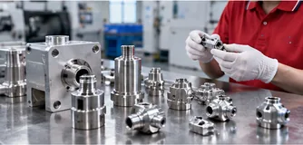 Machined valve nozzle pump and fluid control components