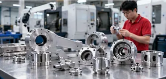 CNC machined robot joints mounts shafts and locating parts