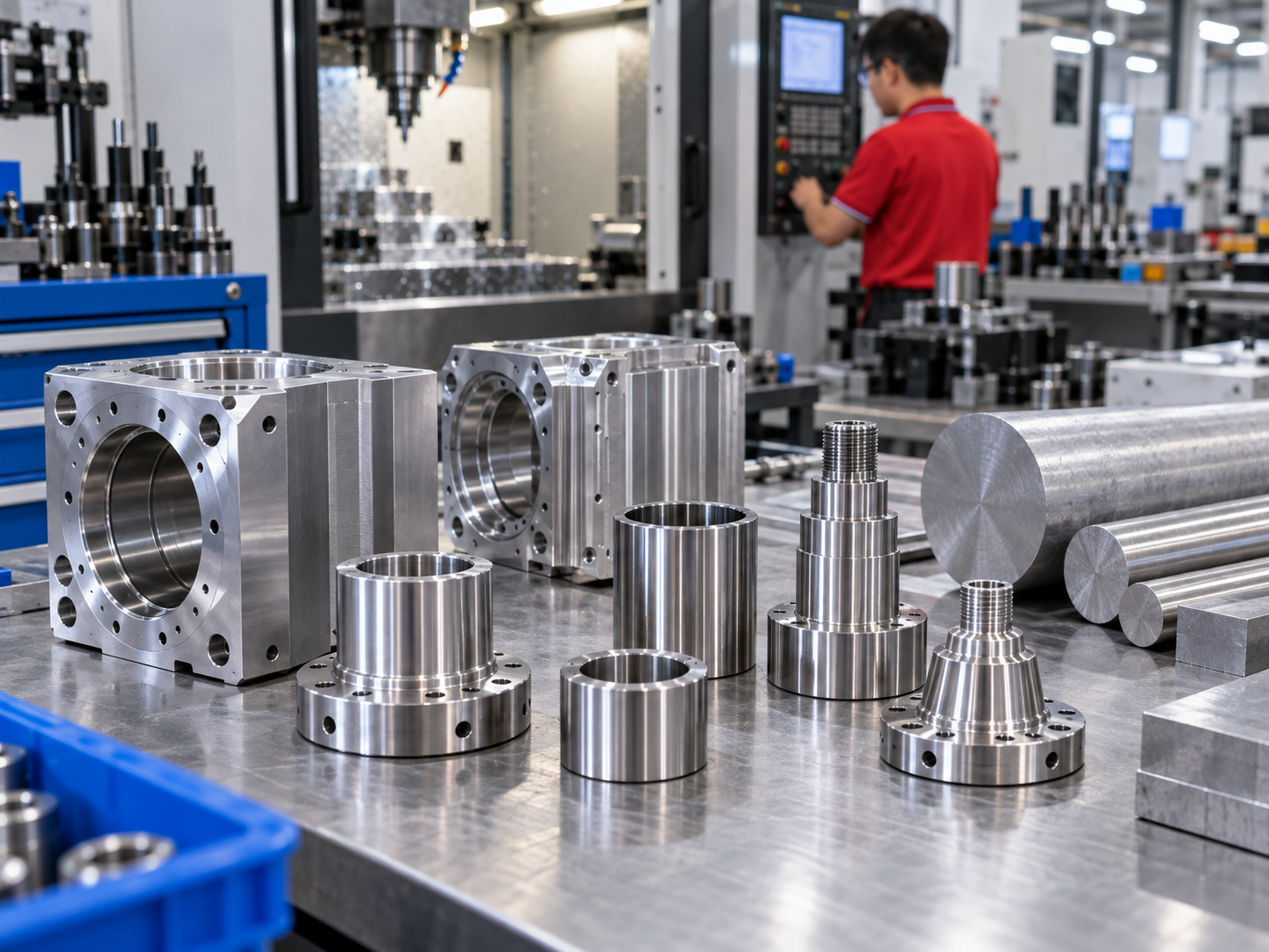 Custom CNC prototype component machined from solid material