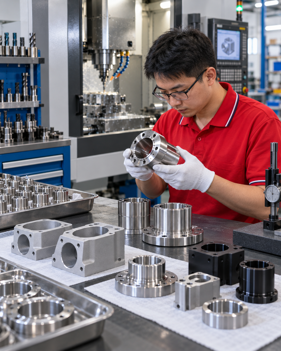 Inspection of CNC milled part dimensions and functional features