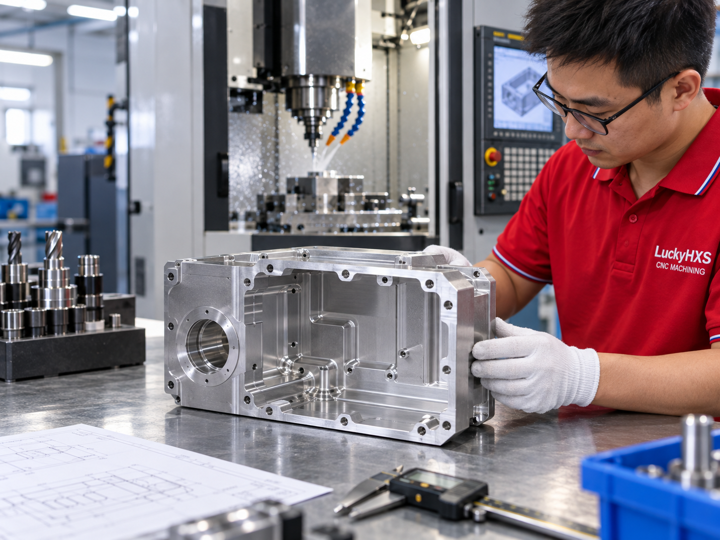 Buyer reviewing a CNC milling supplier drawing and inspection plan