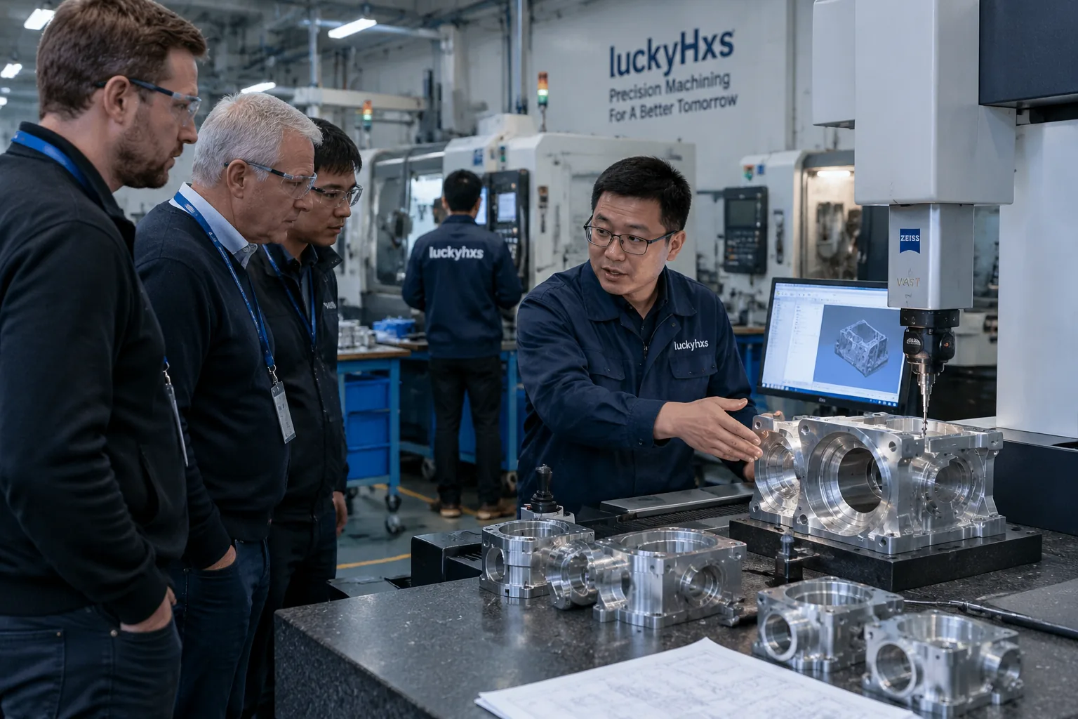 Customer Auditing CNC Facility