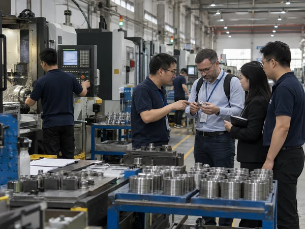 Customer visiting CNC factory 2