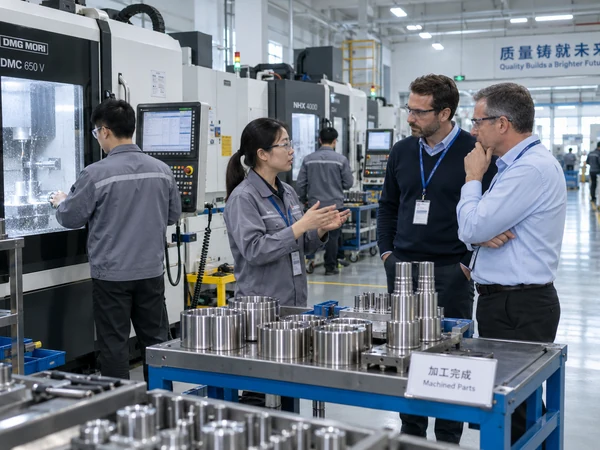 Customer visiting CNC factory 4