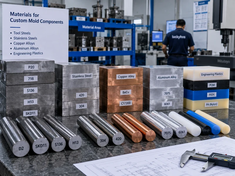 Various machined metal materials for mold components