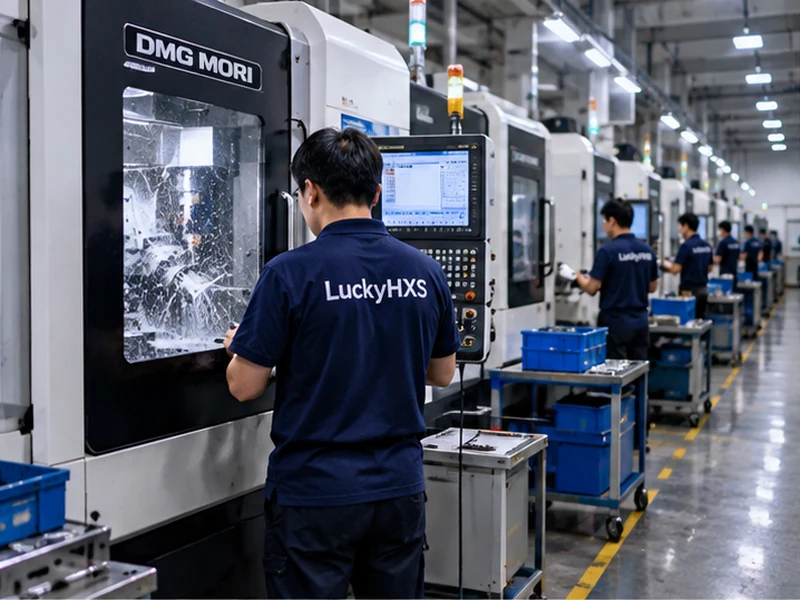 Customer factory visit at LuckyHXS CNC facility