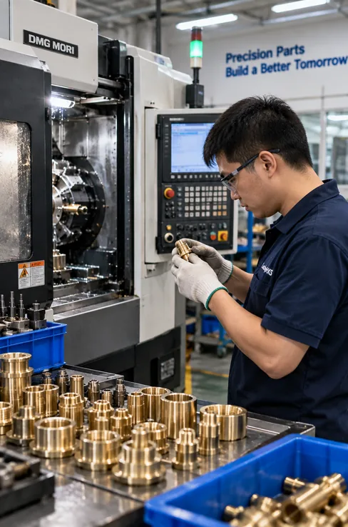 Precision brass CNC machined components overview