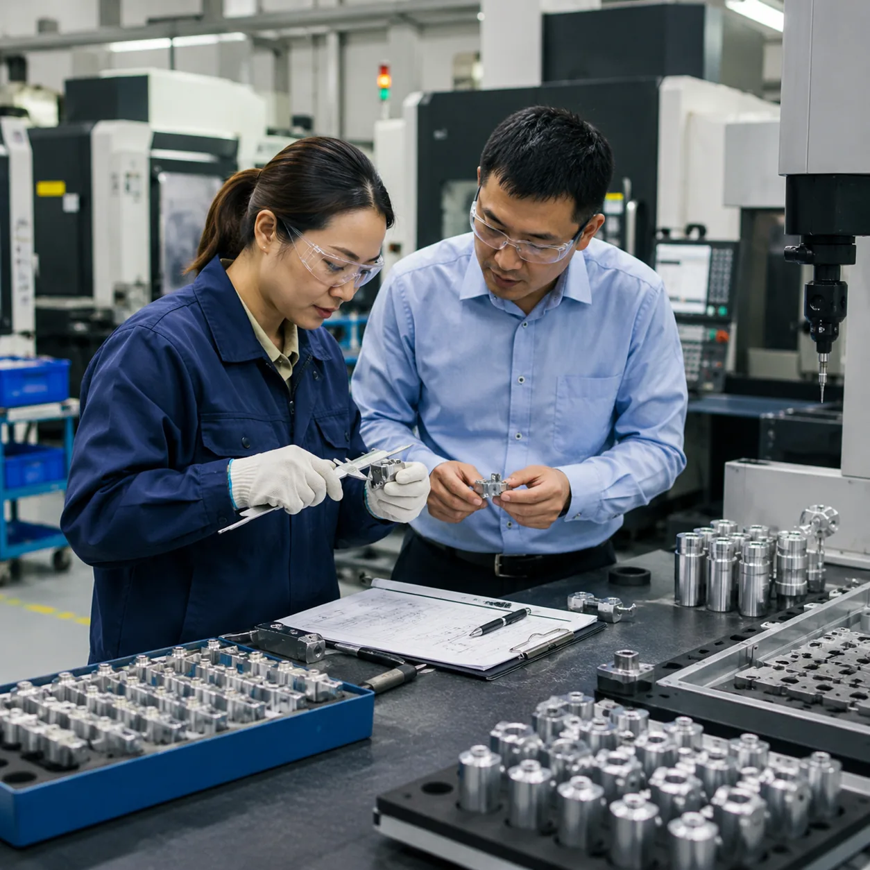 Reviewing Machined Samples