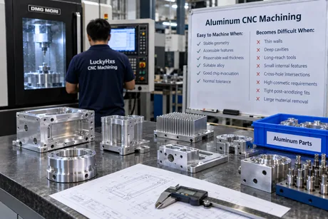 Close up of CNC milling aluminum showing chips and tool