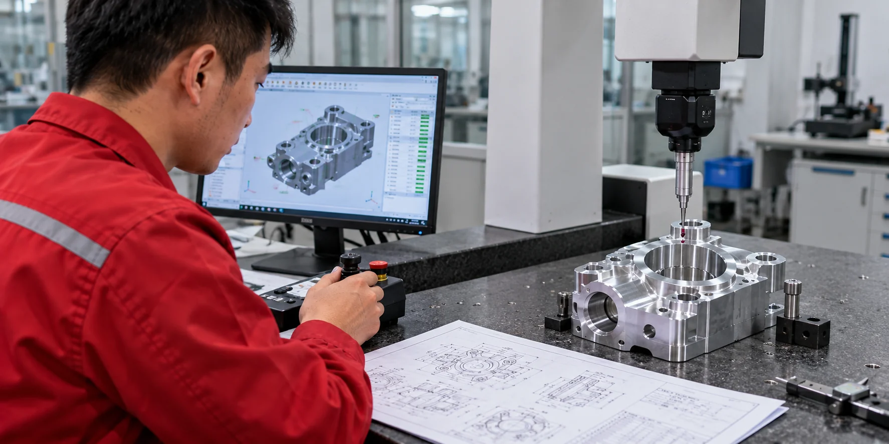 Final dimensional inspection with CMM
