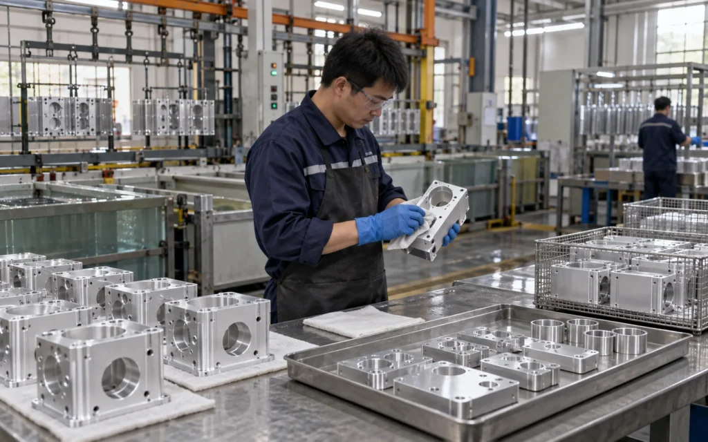 cnc-aluminum-parts-cleaning-inspection