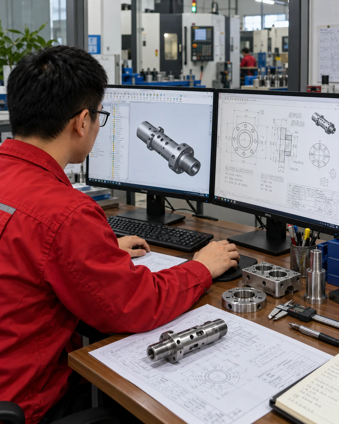 Engineering review of CNC machining process