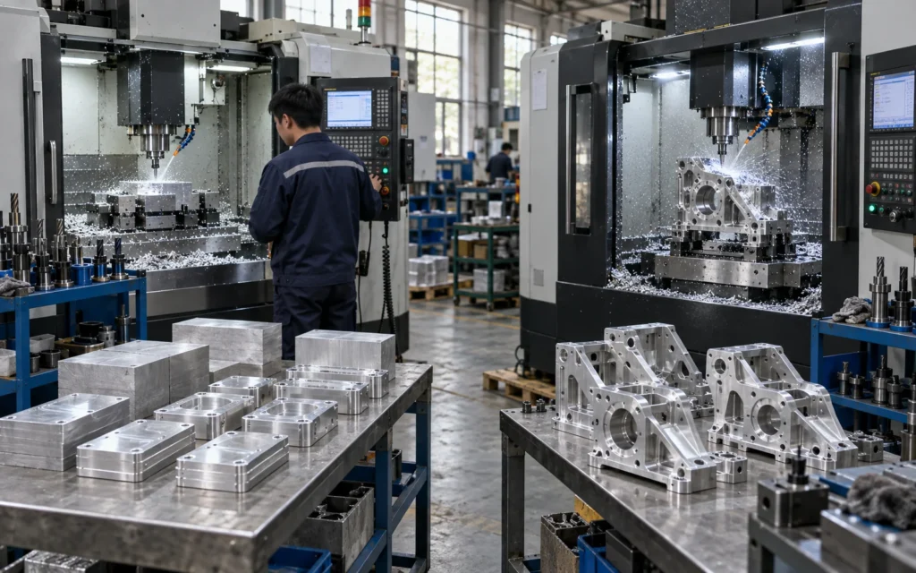 cnc-machining-workshop-aluminum-parts-production