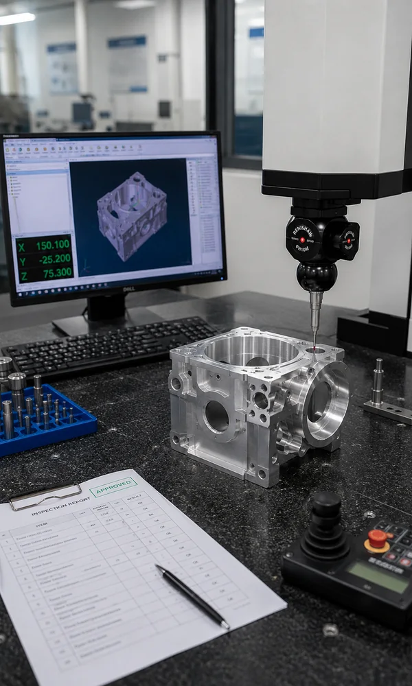 QA engineering drawing versus QC actual CMM measurement