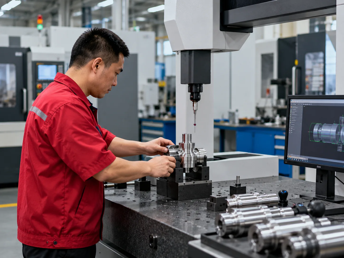 Engineering blueprint for custom CNC parts