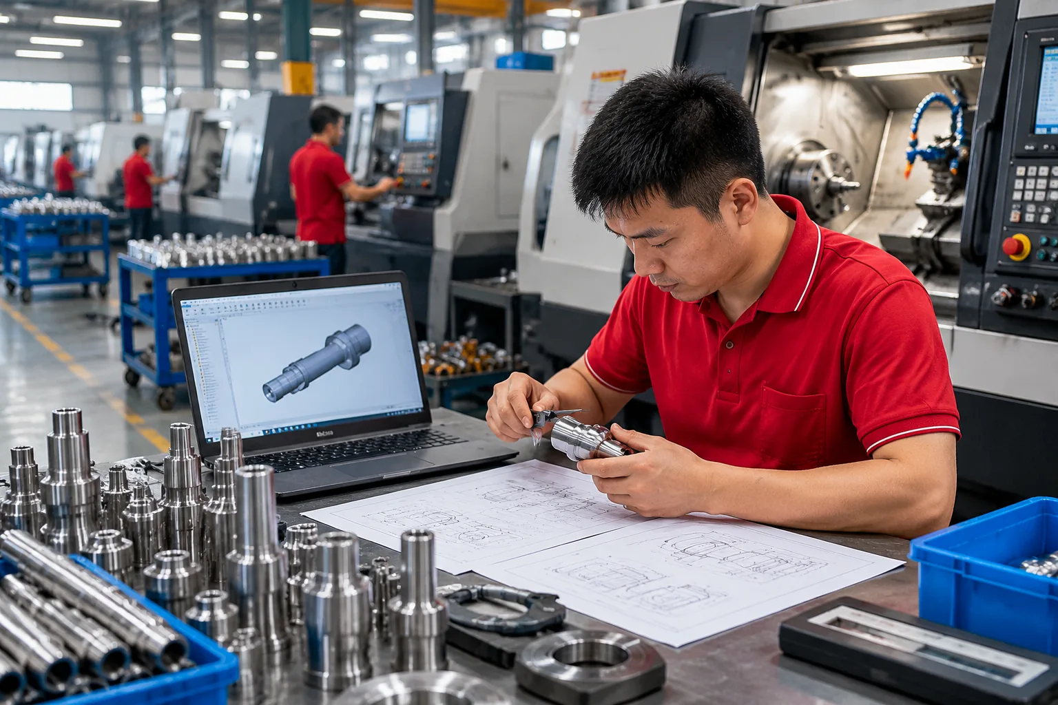 LuckyHXS CNC milling production drawing review and part inspection