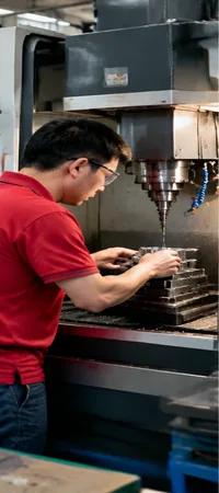 Producción del primer artículo de un componente mecanizado por CNC personalizado