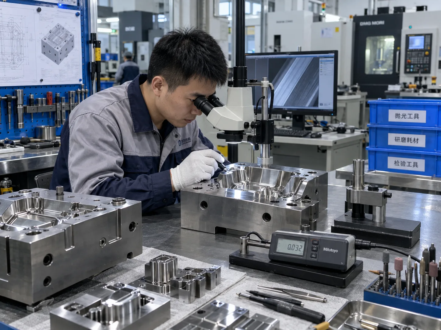 Precision surface inspection of a polished cavity insert