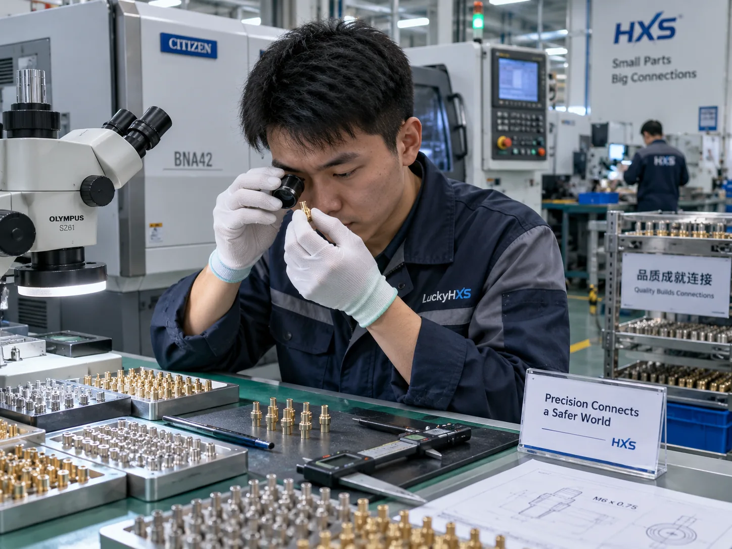 Precision connector machining