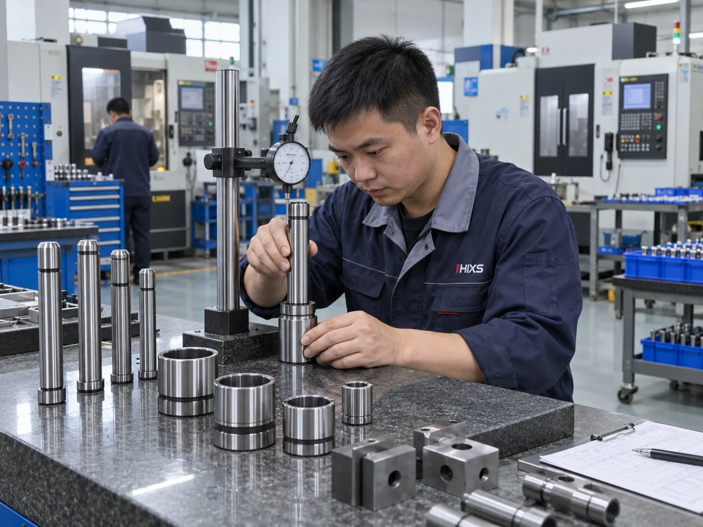 Guide pins and guide bushings for mold alignment