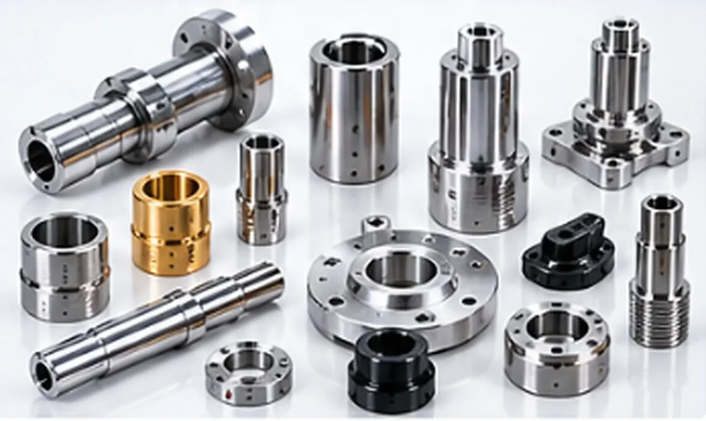 Piezas torneadas CNC de precisión utilizadas para comparar capacidades de diferentes proveedores