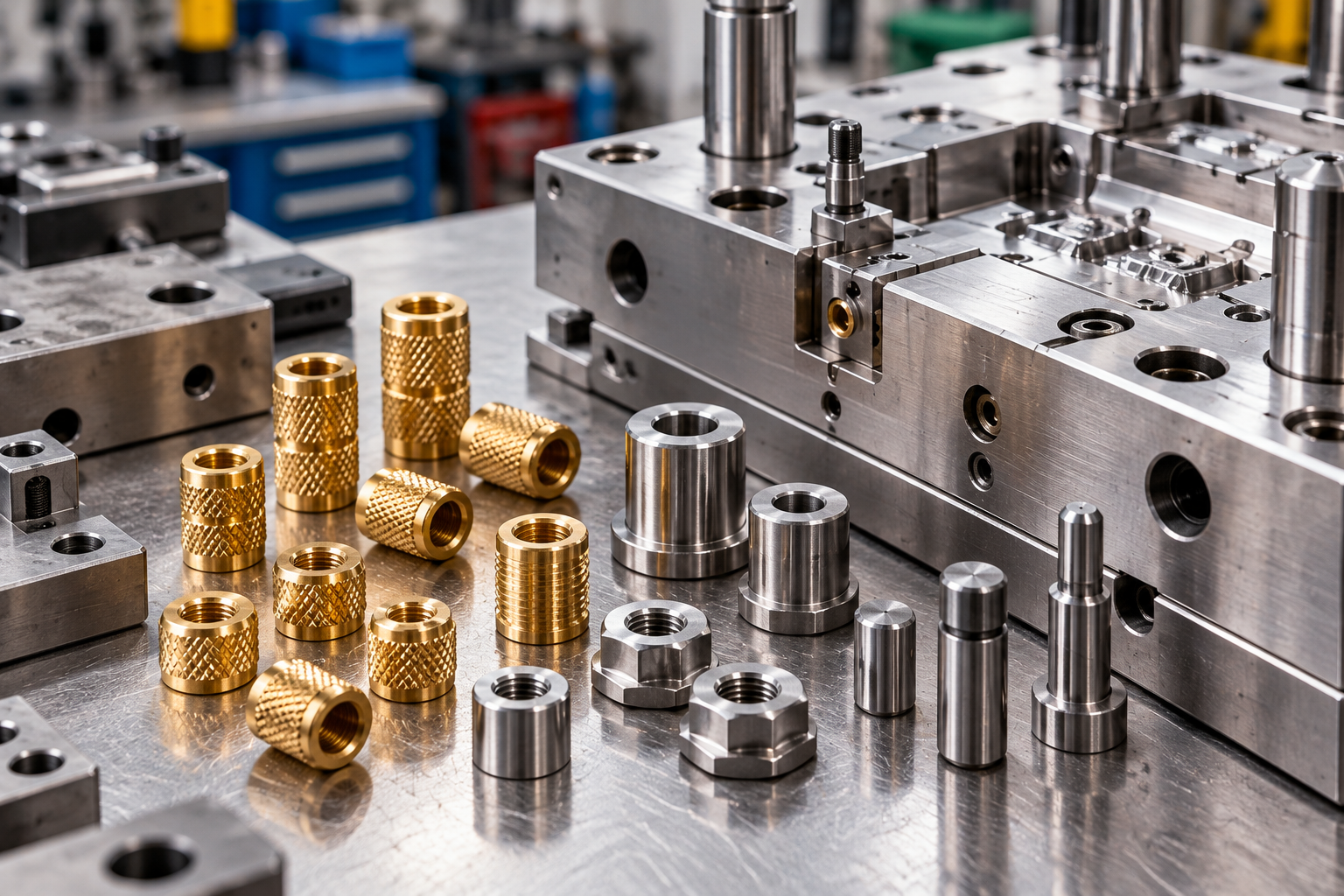 Threaded nuts sleeves and locating components for tooling
