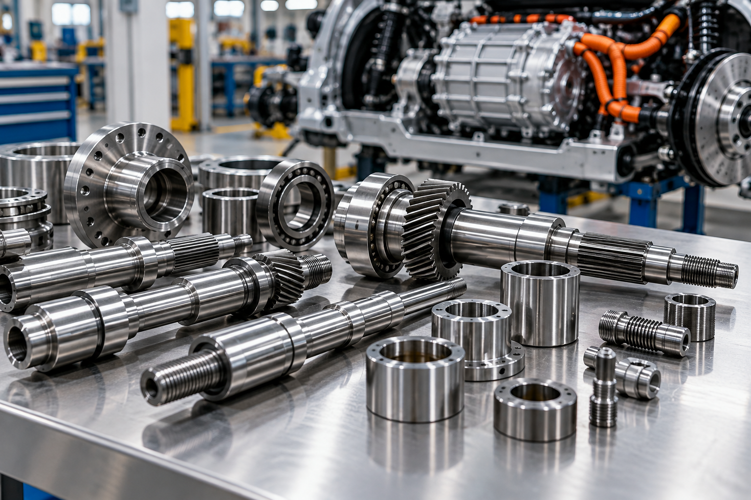 Automotive turned shafts and sleeves